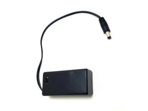 electroon 9Volt Pil Kutusu Kapaklı Anahtarlı Jak Fişli 5.5x2.5mm
