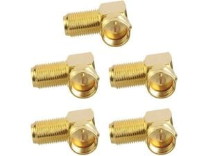 electroon F Konnektör L Fiş 90 Derece Gold - 100Adet