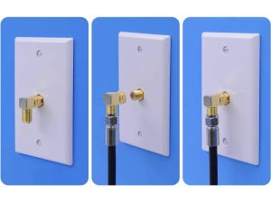electroon F Konnektör L Fiş 90 Derece Gold - 100Adet