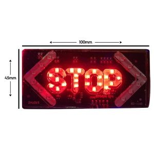 Powermaster Elektrikli İşaret Cihazı Oklu Stop Küçük 45x100mm