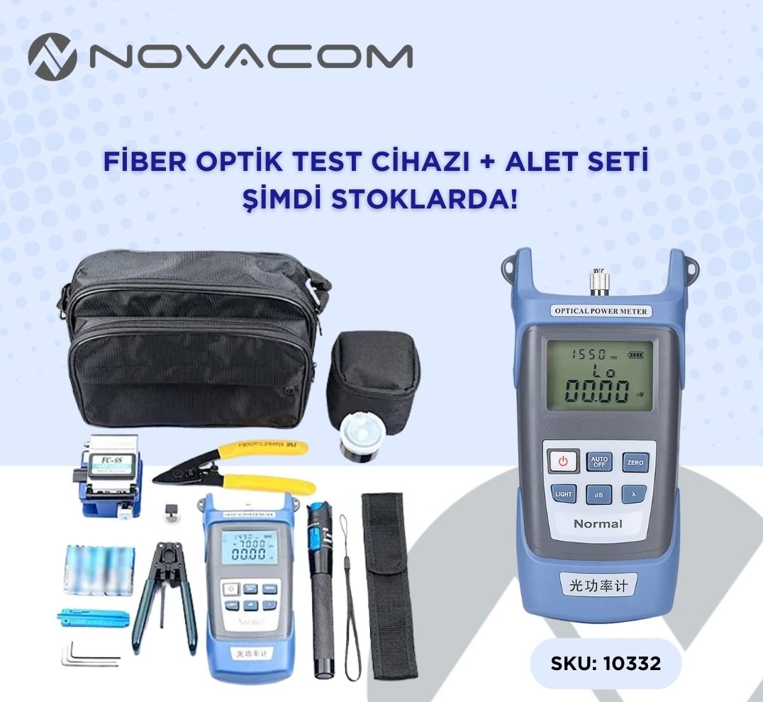 Novacom Fiber Optik Test Cihazı Seti Çantalı / NV-155