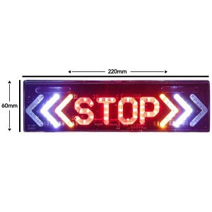 Powermaster Elektrikli İşaret Cihazı Oklu Stop Büyük 60x220mm