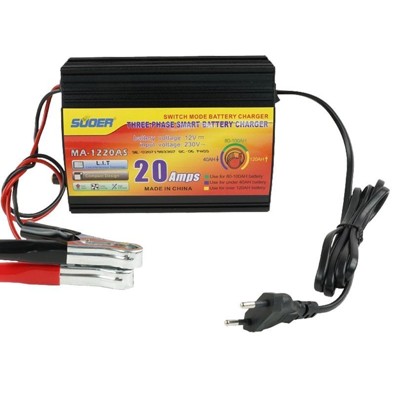 Suoer MA-1220AS 12Volt 20Amper Akıllı Akü Şarj Cihazı
