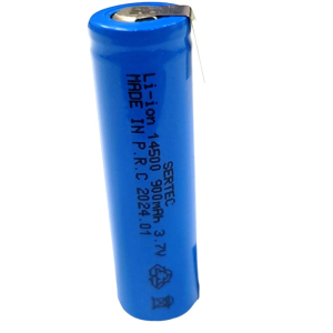 Sertec 14500 3.7Volt 900mA Li-ion Şarj Edilebilir Pil - Puntolu