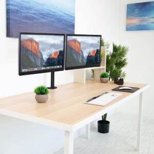Sline M052 13-37'' Hareketli Çift Kollu Masa Üstü Monitör Standı