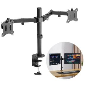 Sline M052 13-37'' Hareketli Çift Kollu Masa Üstü Monitör Standı