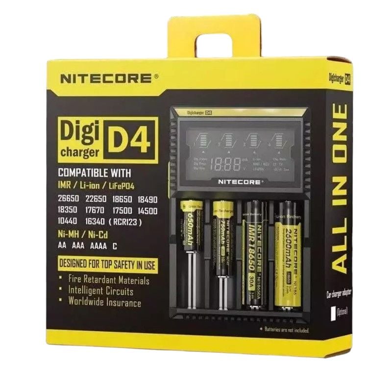 Nitecore D4 Digicharger Li-ion Universal Pil Şarj Cihazı 4lü