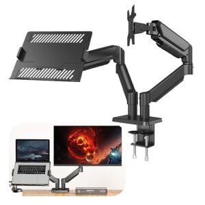 Sline M252DJ 17''-32'' Çift Kollu Masa Üstü Monitör + Notebook Standı