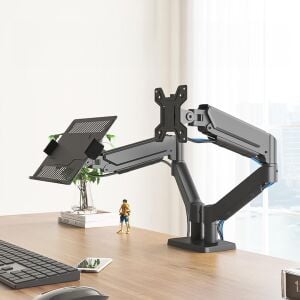 Sline M252DJ 17''-32'' Çift Kollu Masa Üstü Monitör + Notebook Standı