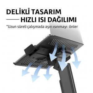 Sline M252DJ 17''-32'' Çift Kollu Masa Üstü Monitör + Notebook Standı