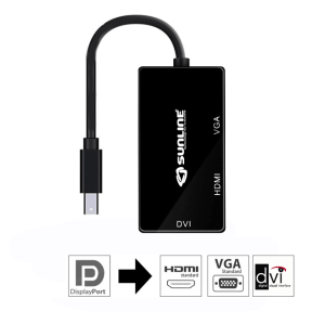 Sunline 170629 Mini Displayport-HDMI/VGA/DVI Dönüştürücü