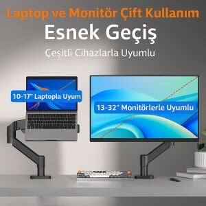 Sline M252J 10''-17'' Masa Üstü Hareketli Notebook Standı