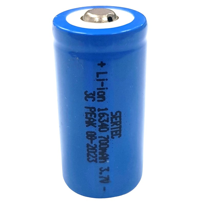SERTEC 16340 3.7V 700mAh 3C Lion Şarjlı Pil Başlıklı