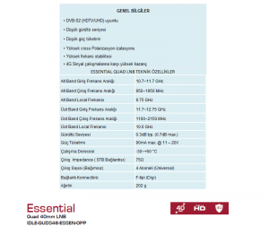 Inverto Essential Quad LNB 0,3dB Full HD 4K