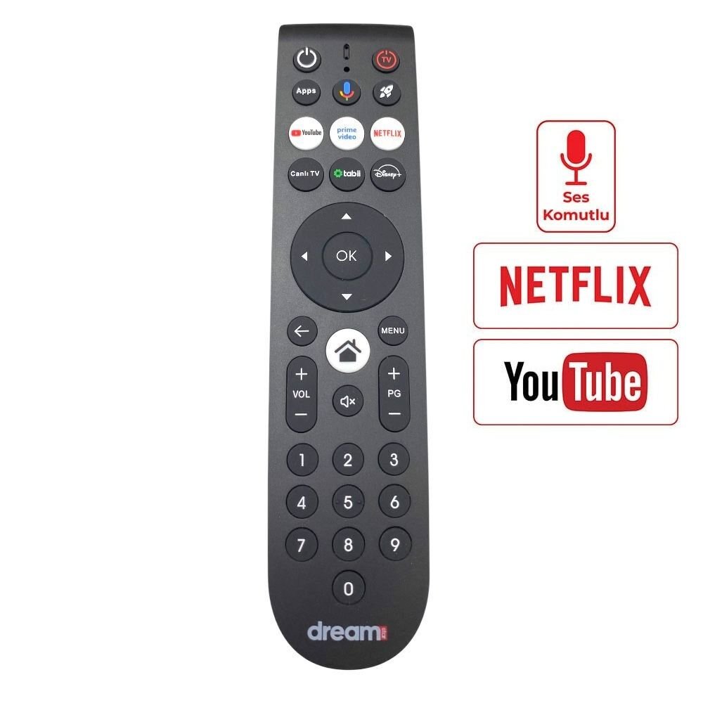 Dreamstar i3 Androidbox Kumandası Orjinal Logolu - Ses Komutlu