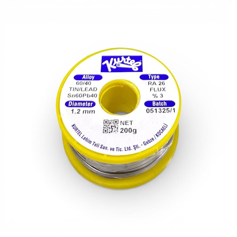 Kurtel 200 Gram 1,2mm Lehim Teli Yerli Üretim SN60/40