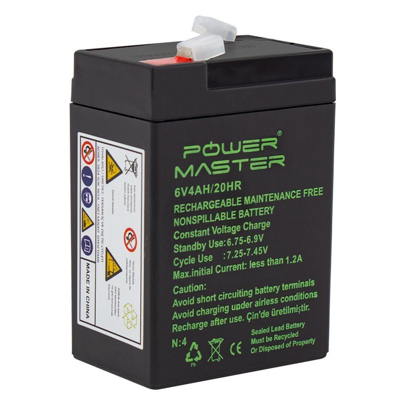 Powermaster 6Volt 4Amper Terazi Aküsü 6V4A