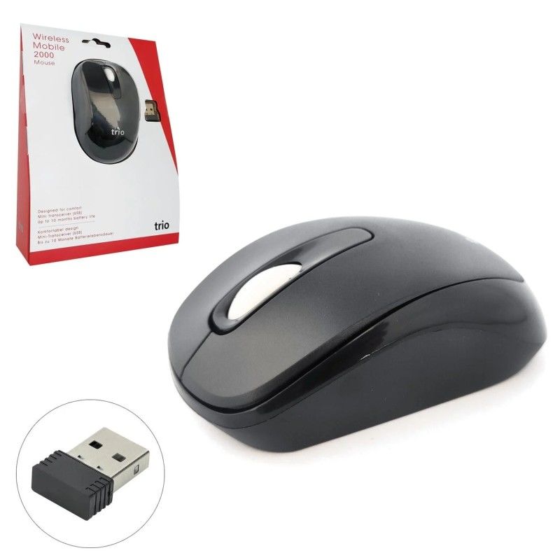 Trio TR-2000 Usb Kablosuz Siyah Mouse