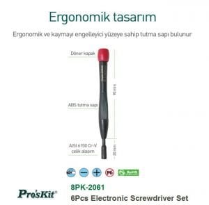 Proskit 8PK-2061 Saatçi Tornavida Seti 6Lı