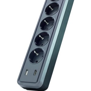 Powermaster PM-17565 2 Usb Çıkışlı 5'li 2 Metre Kablolu Akım Korumalı Priz