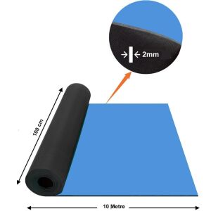 BAKON 100cm x 10mt Antistatik ESD Masa Örtüsü Mavi Kalınlık 2mm