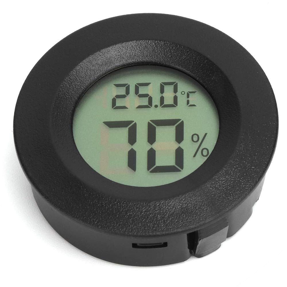 Electroon 25mm Dijital Ekranlı Termometre ve Higrometre Sıcaklık Nem Ölçer  Siyah Kasa 40MM
