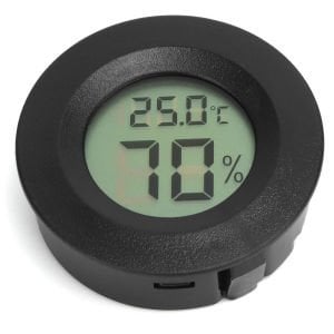 Electroon 25mm Dijital Ekranlı Termometre ve Higrometre Sıcaklık Nem Ölçer  Siyah Kasa 40MM