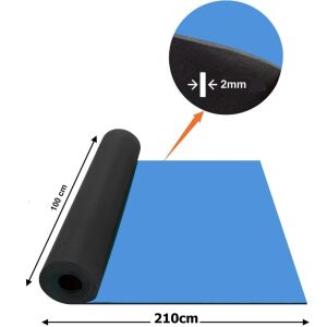 BAKON 100cm x 210cm Antistatik ESD Masa Örtüsü Mavi Kalınlık 2mm