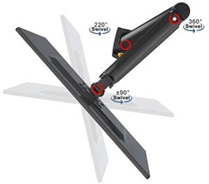 North Bayou NB F160 Amortisörlü Çiftli 17-27'' Masa Üstü Monitör Tutucu