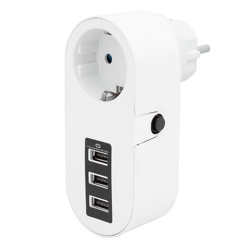 Powermaster 3xUsb Tekli Termal Akım Korumalı Priz 10A-2500W PM-4913