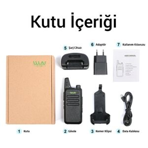 Wln PMR-446 16 Kanal Tekli 3-5 Km El Telsizi (Şarj Aleti Dahil)