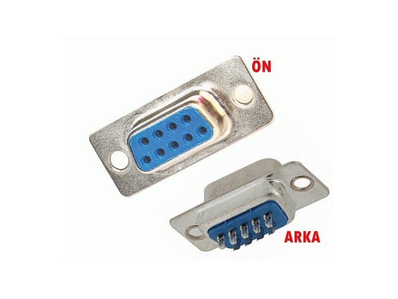 9 Pin Dişi D-Sub Konnektör