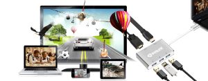 Sunline 170694 Type-C USB 3.0 Hub/HDMI /VGA 5in1 Dönüştürücü