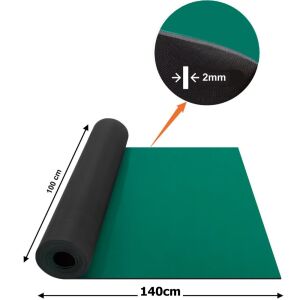 BAKON 100cm x 140cm Antistatik ESD Masa Örtüsü Yeşil Kalınlık 2mm
