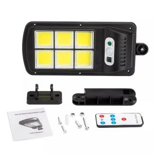 Powermaster W756-6 Hareket Sensörlü 3Modlu Uzaktan Kumandalı 6Cob Ledli Solar Lamba
