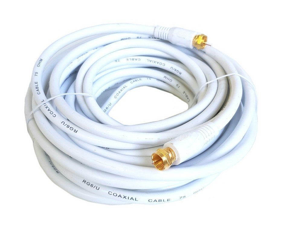 electroon 10Metre RG6 Anten Kablosu Press Baskılı Gold Konnektörlü