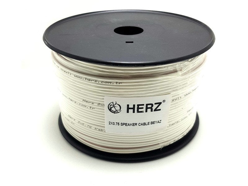 HERZ 2x0,75mm Hoparlör Kablosu 100Metre Beyaz