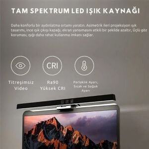 PowerMaster PM-29316 Asimetrik Göz Koruyucu Monitör Işık Barı 61cm 3Renk Modlu