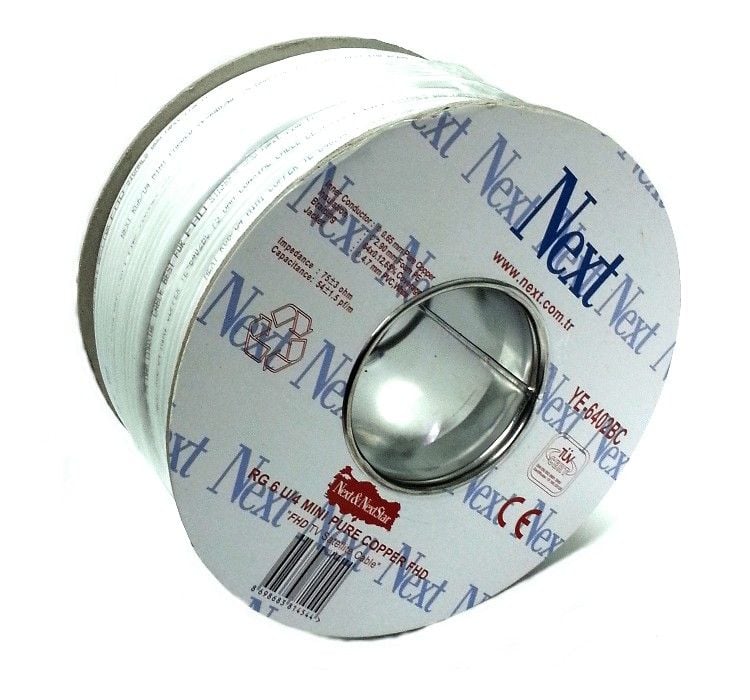 Next YE-6402BC RG-U4 Mini Bakır Anten Kablosu - 200Metre