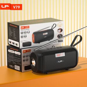 Rose SP-430 El Fenerli Taşınabilir Solar Şarjlı Bluetooth FM Radyo Hoparlör - Siyah