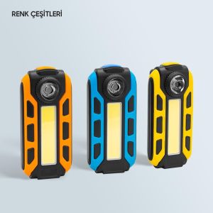 Powermaster JK103 4Watt COB LED Çok Fonksiyonlu Çalışma Lambası El Feneri