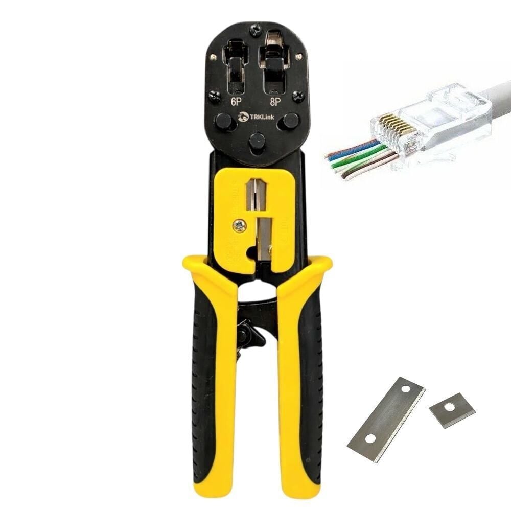 TRKLink HS-786C Cat5/Cat6 EZ-RJ45-RJ11 Konnektör Sıkma Pensesi