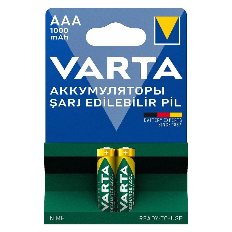 VARTA 1000mA AAA NiMH Şarjlı İnce Kalem Pil