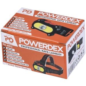 Powerdex PD-8872 Cob Ledli Şarjlı Kafa Lambası