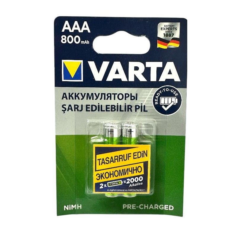 VARTA 800mA NiMH Şarjlı İnce Kalem Pil AAA