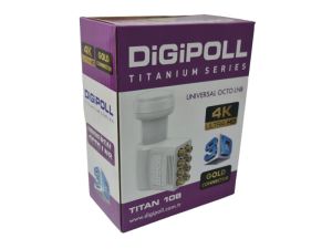 DiGiPOLL Universal 8 Çıkışlı Octo LNB Full HD 4K Uyumlu
