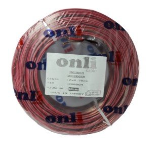 Onli 2x0.75mm Hoparlör Kablosu 100Metre Şeffaf