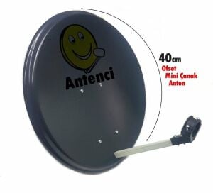Antenci 40cm Karavan Çanak Anten Seti + Next Tekli LNB + electroon Dijital Uydu Bulucu