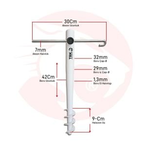 electroon TRK-777 Metal Şemsiye Kazığı