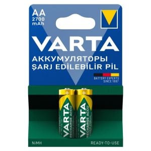 VARTA 2700mAh NiMH Şarjlı Kalem Pil AA 2li Blister